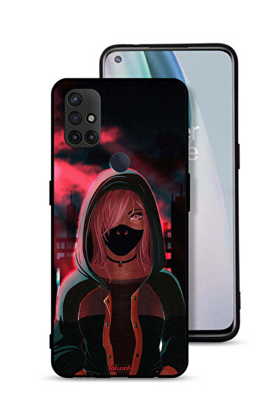 Tolwak غطاء حماية لهاتف OnePlus Nord N10 5G برسومات فتاة ترتدي قناعًا