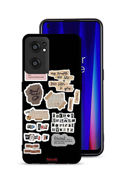 Tolwak غطاء حماية لهاتف OnePlus Nord CE 2 5G بملصقات اقتباسات الحظ السعيد
