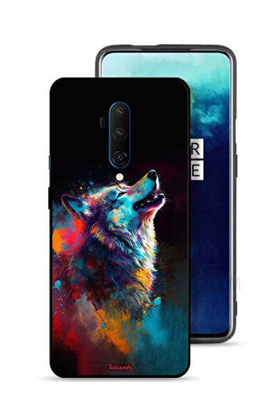Tolwak OnePlus 7T Pro Protective Case Cover Wolf Colorful Art