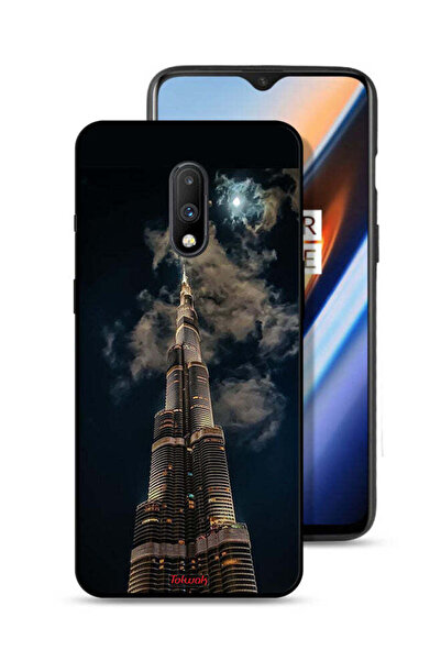 Tolwak غطاء حماية لهاتف OnePlus 7 بتصميم برج خليفة في الليل