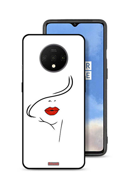 Tolwak OnePlus 7T Protective Case Cover Girl Face Art