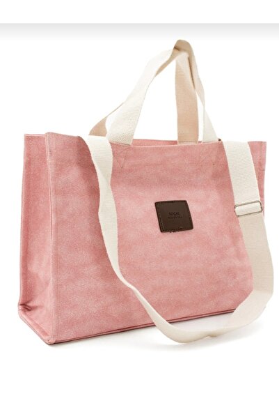 MODA Pudra Yıkamalı Large kanvas güzelliği büyük boy el ve kol çantası