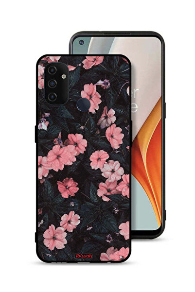 Tolwak غطاء حماية لهاتف OnePlus Nord N100 بلون الخوخ والورود الصغيرة
