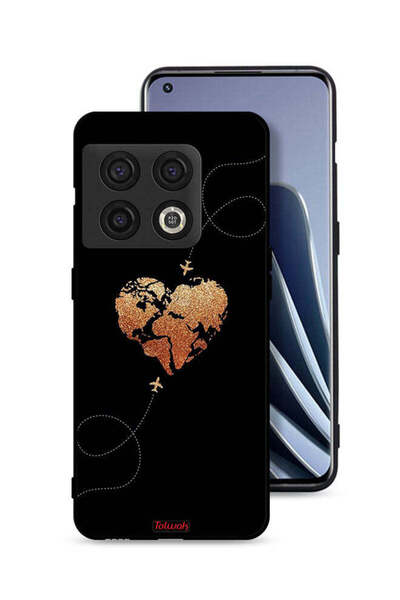 Tolwak غطاء حماية لهاتف OnePlus 10 Pro 5G برسومات طائرات تلامس القلب
