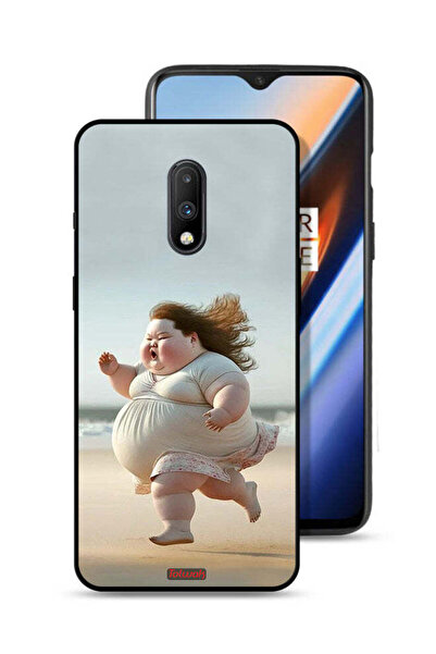 Tolwak غطاء حماية لهاتف OnePlus 7 - فتاة سمينة تركض