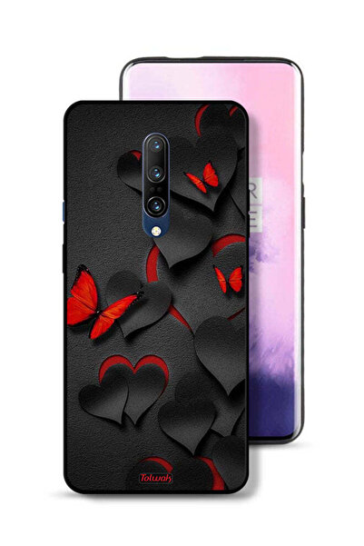 Tolwak غطاء حماية لهاتف OnePlus 7 Pro بنقشة قلوب وفراشات