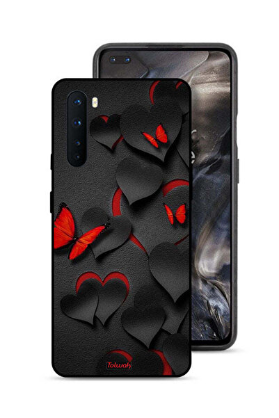 Tolwak غطاء حماية لهاتف OnePlus Nord بنقشة قلوب وفراشات