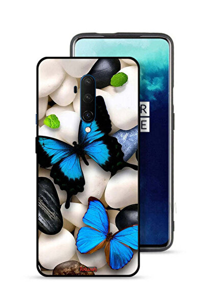 Tolwak OnePlus 7T Pro Protective Case Cover Butterflies On Stones