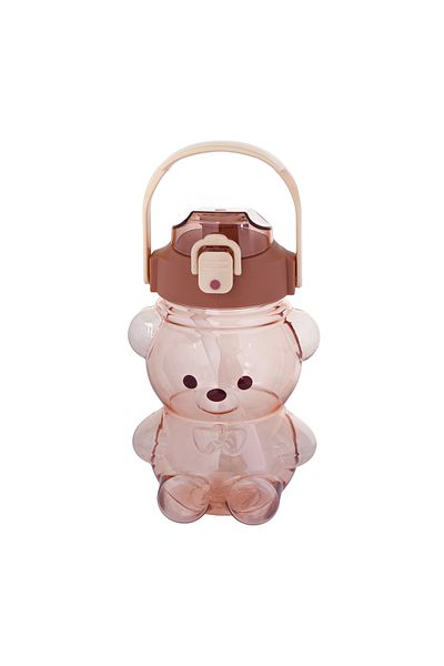 Relaxion Matte Flask with Neck Hanger, Gift, Imported Luxury Brown Teddy Bear 1100 ml (449)