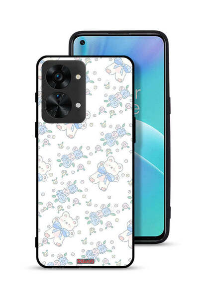 Tolwak غطاء حماية لهاتف OnePlus Nord 2T 5G مع دب تيدي لطيف وأيقونة زهور