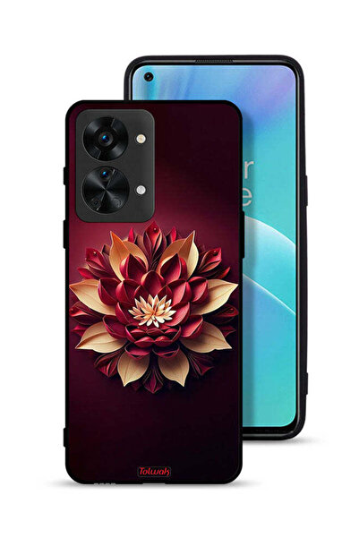 Tolwak OnePlus Nord 2T 5G Protective Case Cover Flower Abstract Design