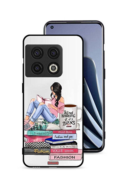 Tolwak غطاء حماية لهاتف OnePlus 10 Pro 5G، تصميم فتاة وكتب أزياء فنية