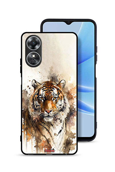 Tolwak غطاء حماية Oppo A17 بنقشة الفهد التجريدي