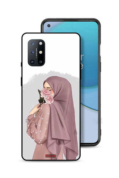 Tolwak غطاء حماية لهاتف OnePlus 8T 5G برسومات فتاة تحمل ورودًا
