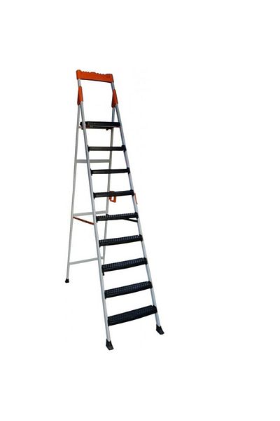 HARLEM Harbinger® enameled aluminum double folding ladder, Folding, Maximum 155 kg, 8+1 steps