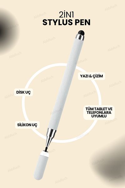 Abbruch 2in1 Touch Stylus Disk Pen and Silicone Tablet Pen Compatible with All Touch Screens for Phone