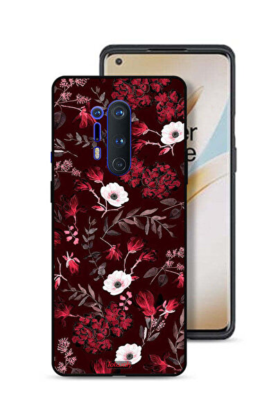 Tolwak غطاء حماية لهاتف OnePlus 8 Pro مزين بزهور صغيرة وأوراق استوائية