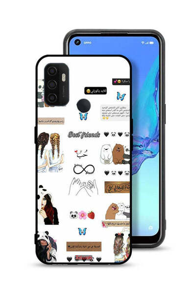 Tolwak غطاء حماية لهاتف Oppo A32 مع اقتباسات وملصقات باللغة العربية