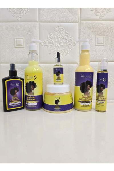 HELAHBEAUTY مجموعة هيلا بيوتي للشعر المجعد بزيت الأرغان وزيت المكاديميا
