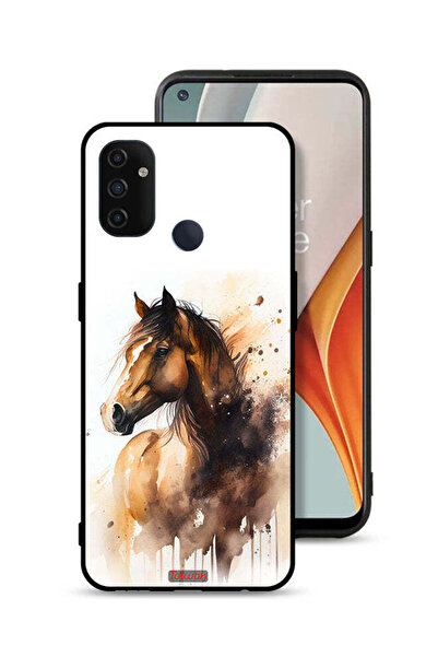 Tolwak غطاء حماية لهاتف OnePlus Nord N100 - فن تجريدي للخيول