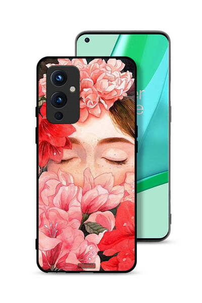 Tolwak غطاء حماية لهاتف OnePlus 9 5G، وجه فتاة مخفي في فن الزهور