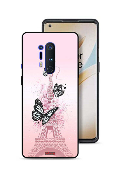 Tolwak غطاء حماية لهاتف OnePlus 8 Pro بتصميم فراشات على برج إيفل