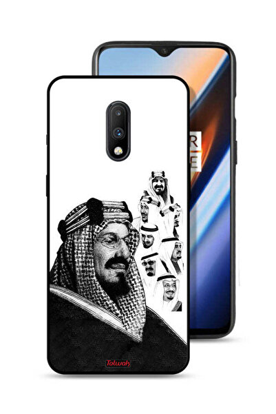 Tolwak غطاء حماية لهاتف OnePlus 7، ملصق فني أبيض وأسود لملوك المملكة العربية ...