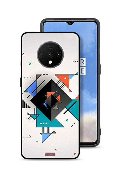 Tolwak غطاء حماية لهاتف OnePlus 7T بأشكال مربعة ومثلثة ونمط تجريدي