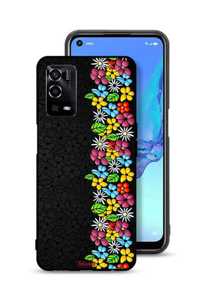 Tolwak Oppo A55 4G Protective Case Cover Flowers Line
