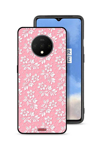 Tolwak OnePlus 7T Protective Case Cover Flowers Background Pattern