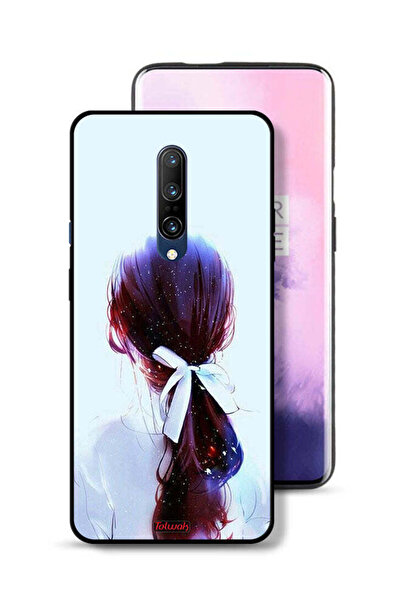 Tolwak غطاء حماية لهاتف OnePlus 7 Pro بتصميم ربطة شعر مع رباط شعر وفن فتاة
