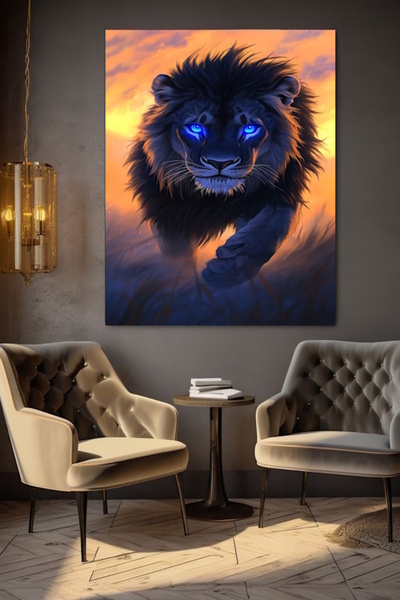 özkacar LAV SA SPECIJALNIM MOĆIMA SLIKA NA PLATNU ZID KUĆE DNEVNA SOBA KANCEL...