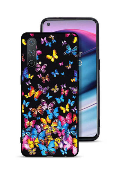 Tolwak غطاء حماية لهاتف OnePlus Nord CE 5G بنقشة فراشات ملونة