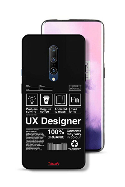 Tolwak غطاء حماية لهاتف OnePlus 7 Pro، ملصق مصمم تجربة المستخدم