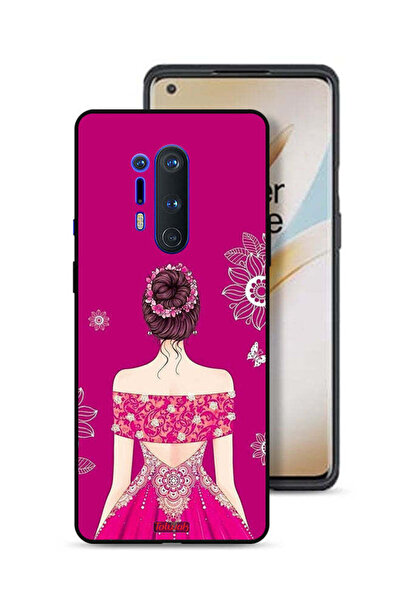 Tolwak غطاء حماية لهاتف OnePlus 8 Pro بتصميم فتاة وزهور
