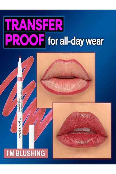 WET N WİLD Perfect Pout Lip Liner Stain Liquid Lip Liner Long Lasting Lip Liner with Applicator