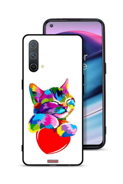 Tolwak غطاء حماية لهاتف OnePlus Nord CE 5G بتصميم قطة ملونة