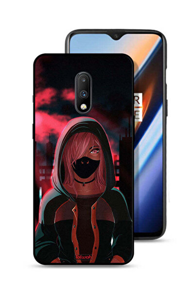 Tolwak غطاء حماية لهاتف OnePlus 7 بتصميم فتاة ترتدي قناعًا