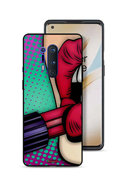 Tolwak غطاء حماية لهاتف OnePlus 8 Pro أحمر شفاه
