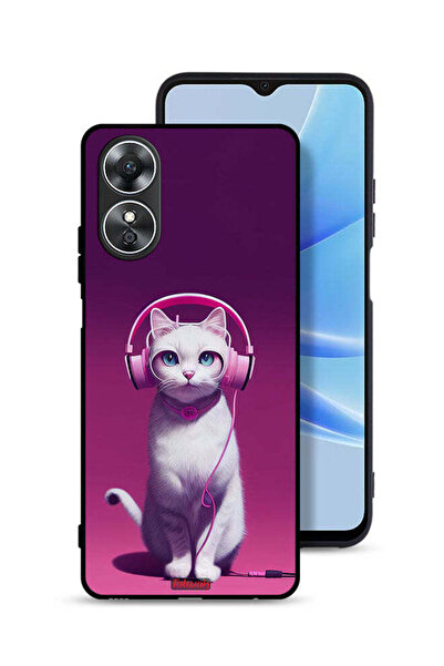 Tolwak غطاء حماية لهاتف Oppo A17 بتصميم قطة لطيفة