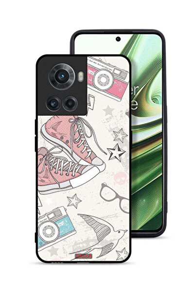 Tolwak غطاء حماية لهاتف OnePlus 10R 5G بتصميم حذاء من القماش وفن الكاميرا