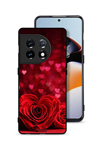 Tolwak غطاء حماية لهاتف OnePlus 11 5G بنقشة زهور على شكل قلب وفن تجريدي