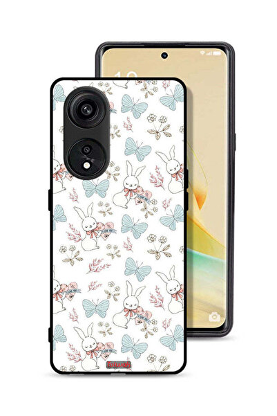 Tolwak غطاء حماية لهاتف Oppo A1 Pro بطبعة أرنب وفراشات