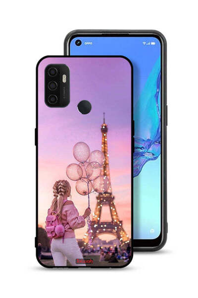 Tolwak غطاء حماية لهاتف Oppo A32 بطبعة فتاة تحمل بالونات