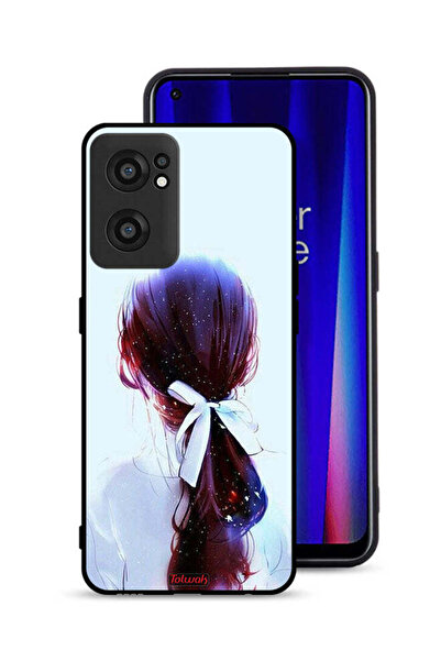 Tolwak غطاء حماية لهاتف OnePlus Nord CE 2 5G بتصميم ربطة شعر مع رباط شعر وفن ...