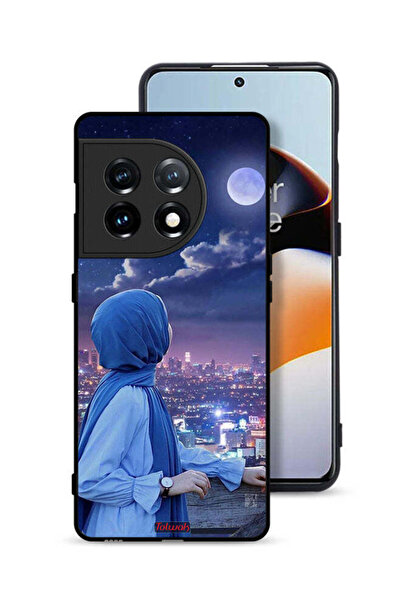 Tolwak غطاء حماية لهاتف OnePlus 11 5G بطبعة فتاة محجبة تنظر إلى القمر