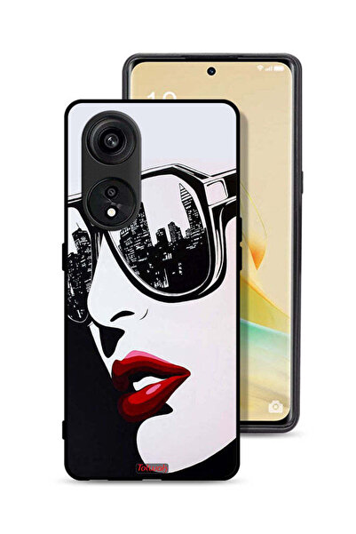 Tolwak غطاء حماية Oppo A1 Pro بتصميم وجه فتاة وفن تجريدي