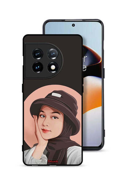 Tolwak غطاء حماية لهاتف OnePlus 11 5G بتصميم فتاة قبعة لطيفة ورسم فني