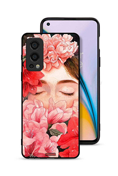 Tolwak غطاء حماية لهاتف OnePlus Nord 2 5G، وجه فتاة مخفي في فن الزهور