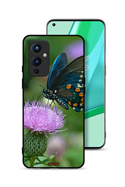 Tolwak غطاء حماية لهاتف OnePlus 9 5G بتصميم فراشة تجلس على زهرة